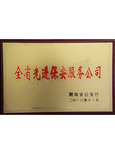 2016全省先進保安服務(wù)公司